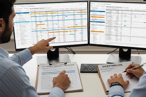 Data quality checks and sign off process